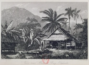 View Near Matavai Bay, Otaheite, Engraved by Lieutenant Colonel Batty, from an Account of the Voyage of HMS Bounty by John Barrow, 1835